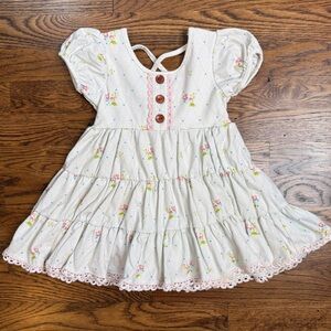 Swoon Baby Clothing Ballet Petal Bow Girls Floral Tiered Dress Puff Sleeves 2T